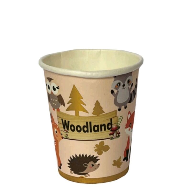 Pahare din carton – Set 8 bucati – Pahare pentru Petrecere - woodland