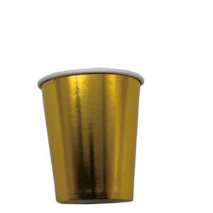 Pahare din carton – Set 8 bucati – Pahare pentru Petrecere - auriu